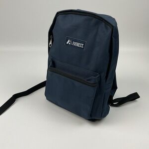 Everest Classic Backpack Navy Everyday Essential School Travel Minimalist Bag